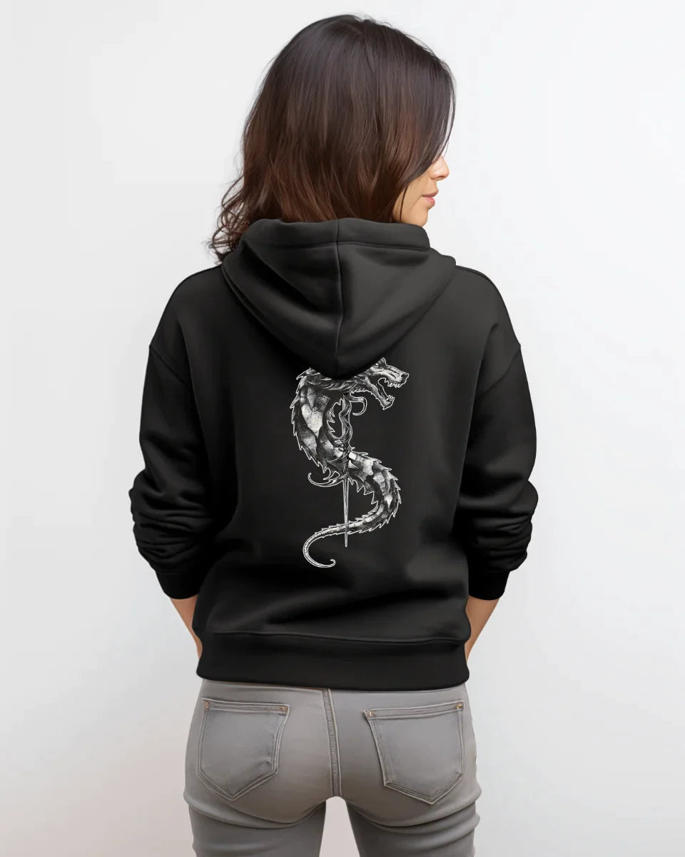 Hanorac personalizat din bumbac - unisex - Dacian Wolf