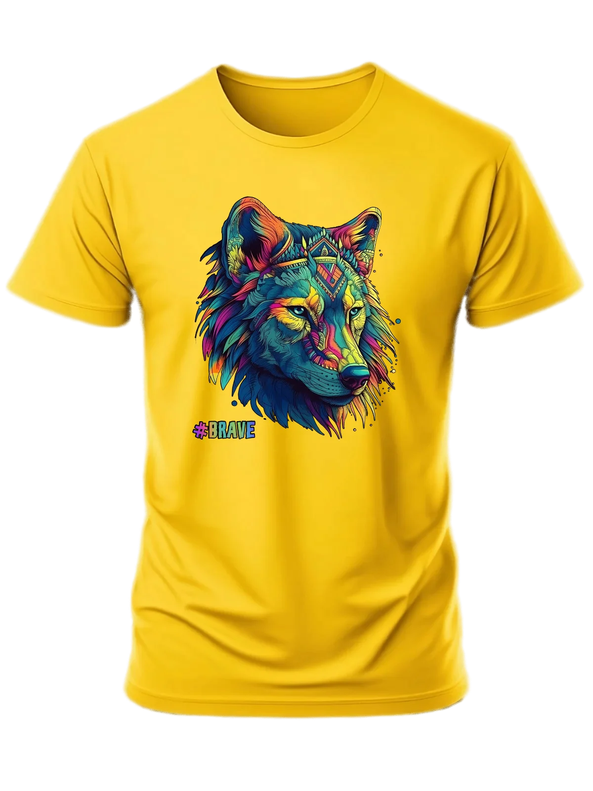 Tricou personalizat din bumbac - unisex - Brave Wolf