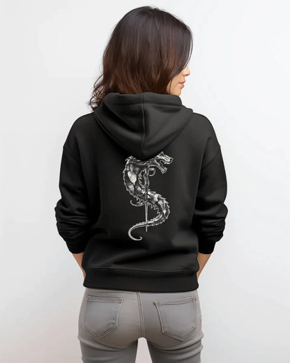 Hanorac personalizat din bumbac - unisex - Dacian Wolf