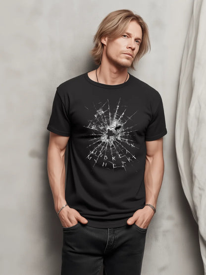 Tricou din bumbac organic, cu imprimeu - Heart of Glass