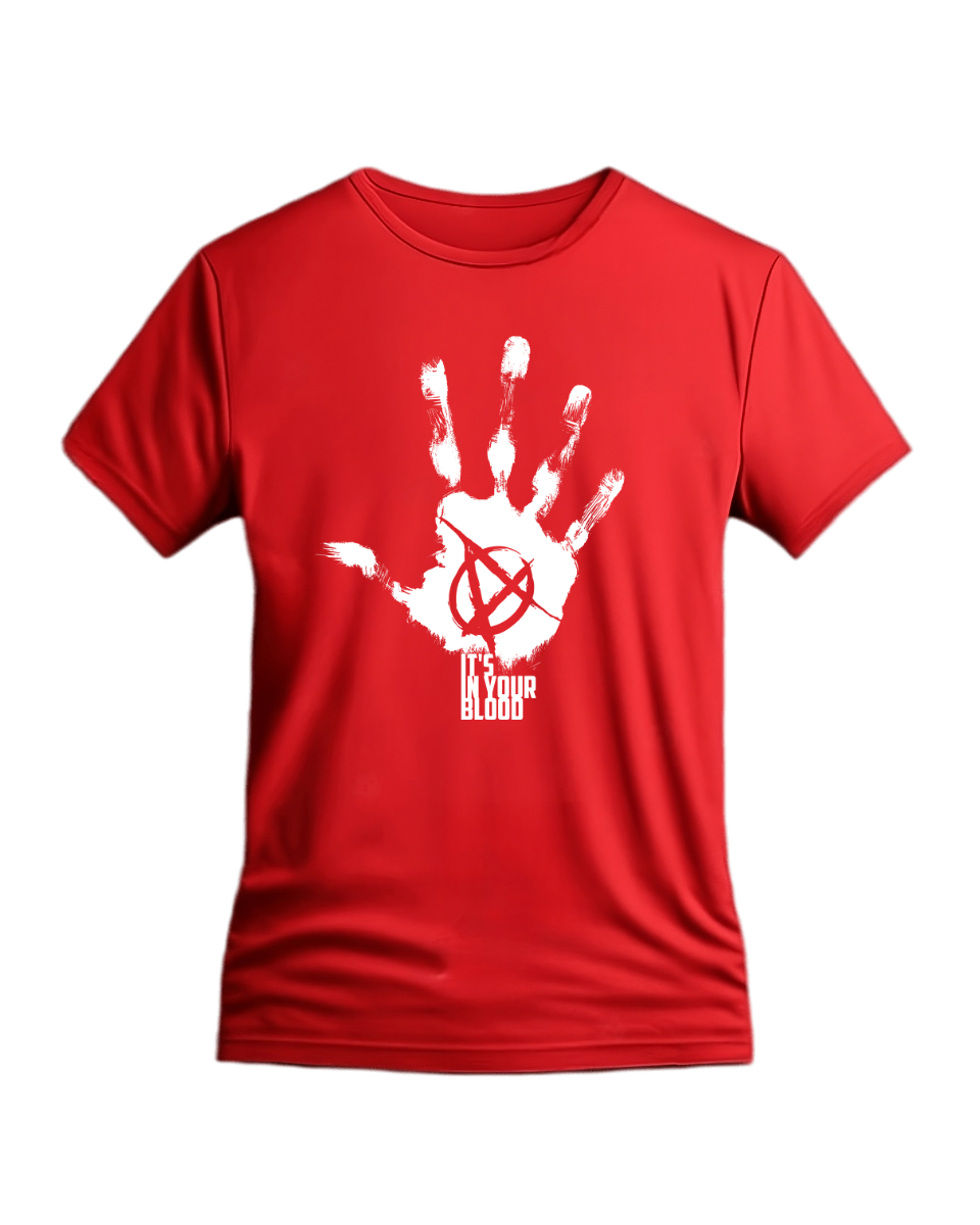 Tricou din bumbac organic, cu imprimeu - Anarchy