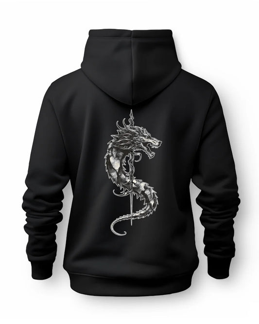 Hanorac personalizat din bumbac - unisex - Dacian Wolf