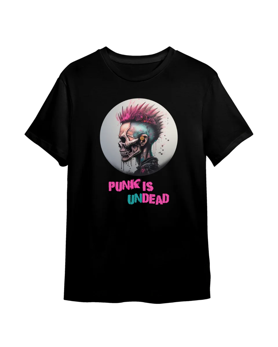 Tricou din bumbac organic, cu imprimeu - Punk is Undead