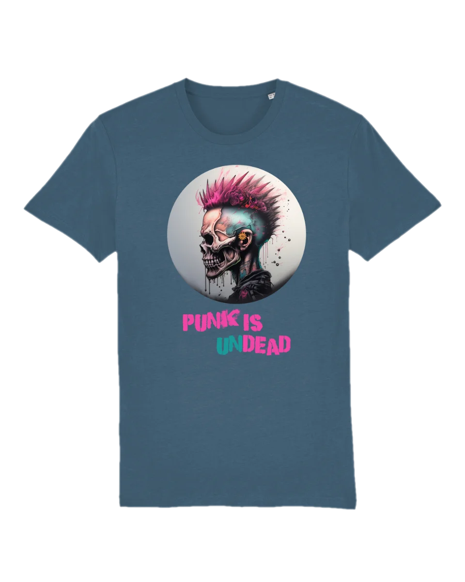 Tricou din bumbac organic, cu imprimeu - Punk is Undead