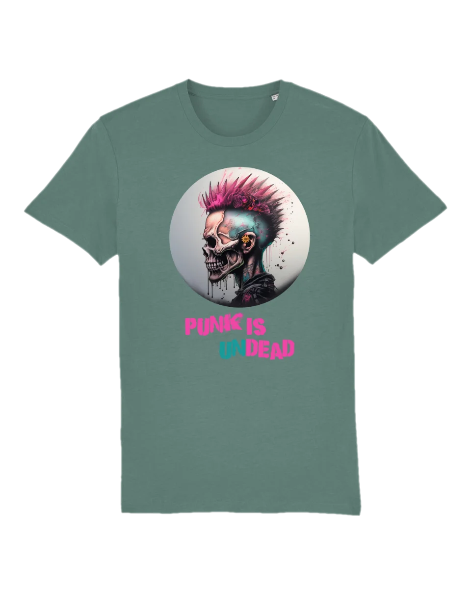 Tricou din bumbac organic, cu imprimeu - Punk is Undead