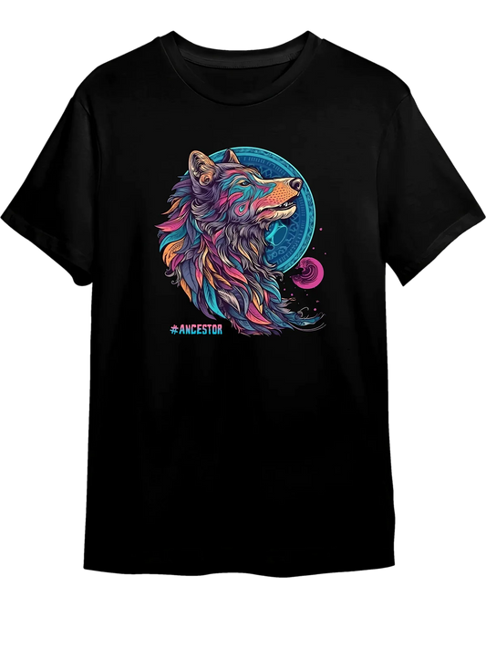 Tricou personalizat din bumbac - unisex - Ancestor Wolf