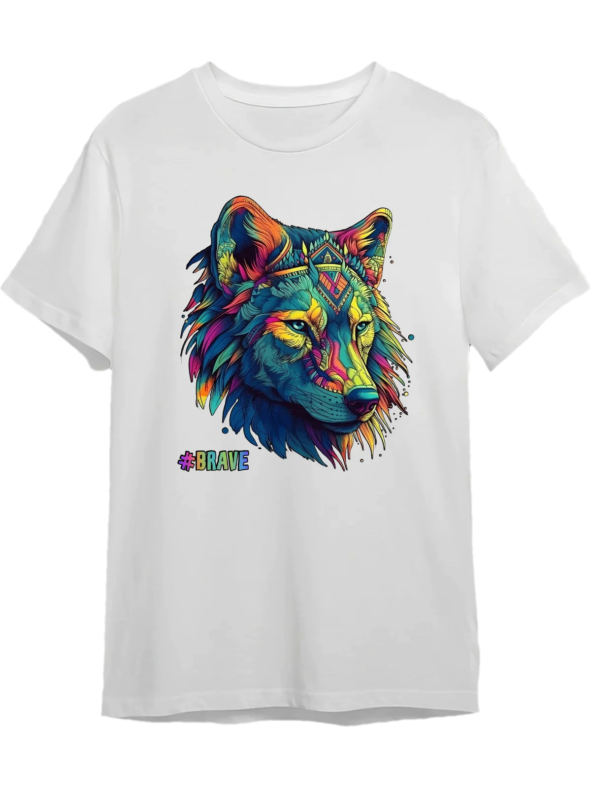 Tricou personalizat din bumbac - unisex - Brave Wolf