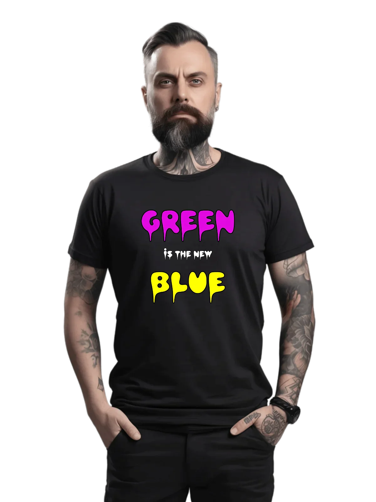 Tricou personalizat din bumbac - unisex - Green is The New Blue