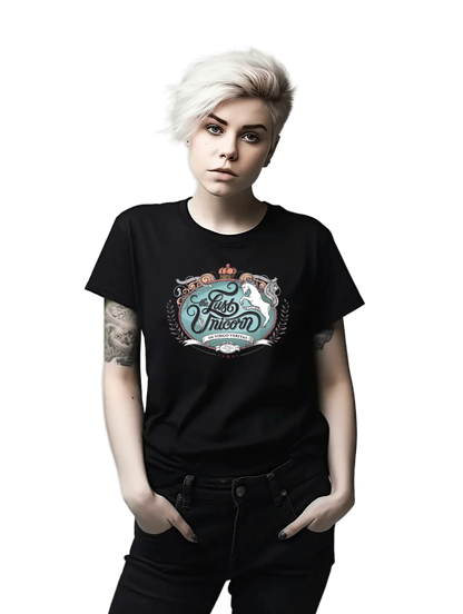 Tricou personalizat din bumbac - unisex - Lust Unicorn