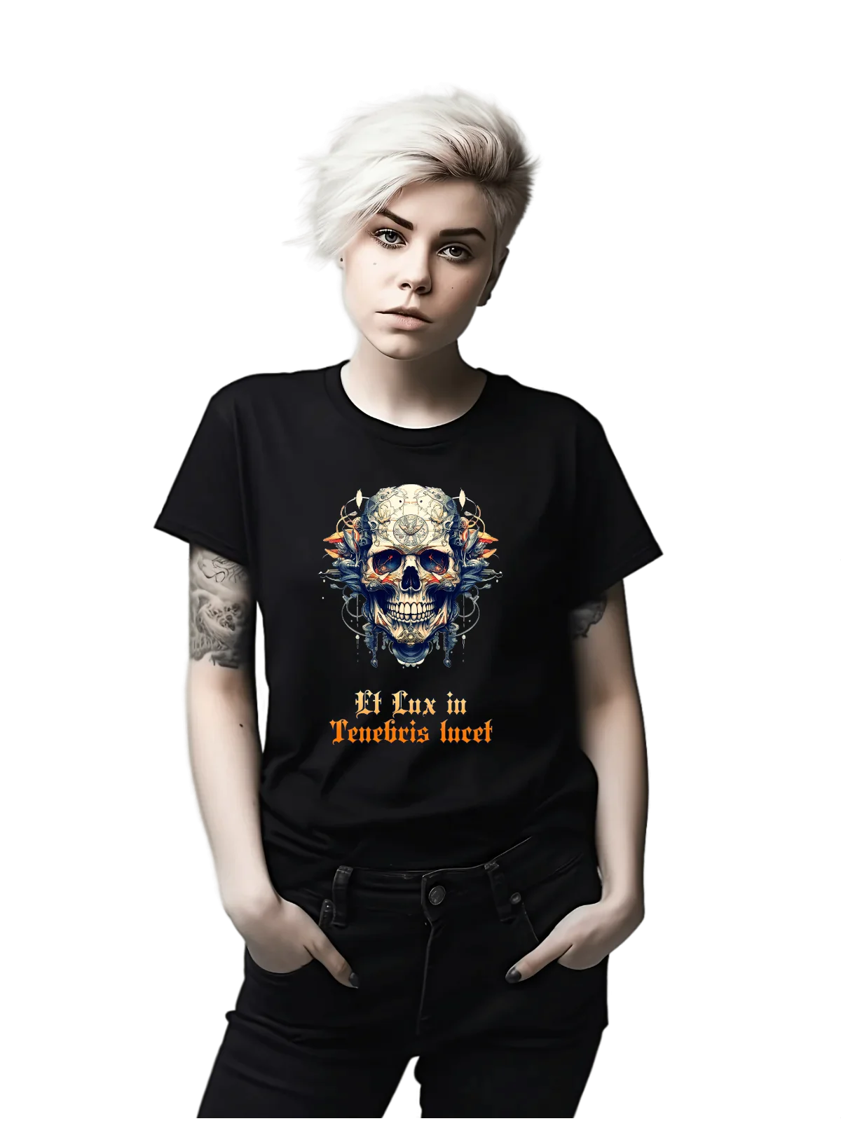 Tricou personalizat din bumbac - unisex - Hermetica Lux in Tenebris