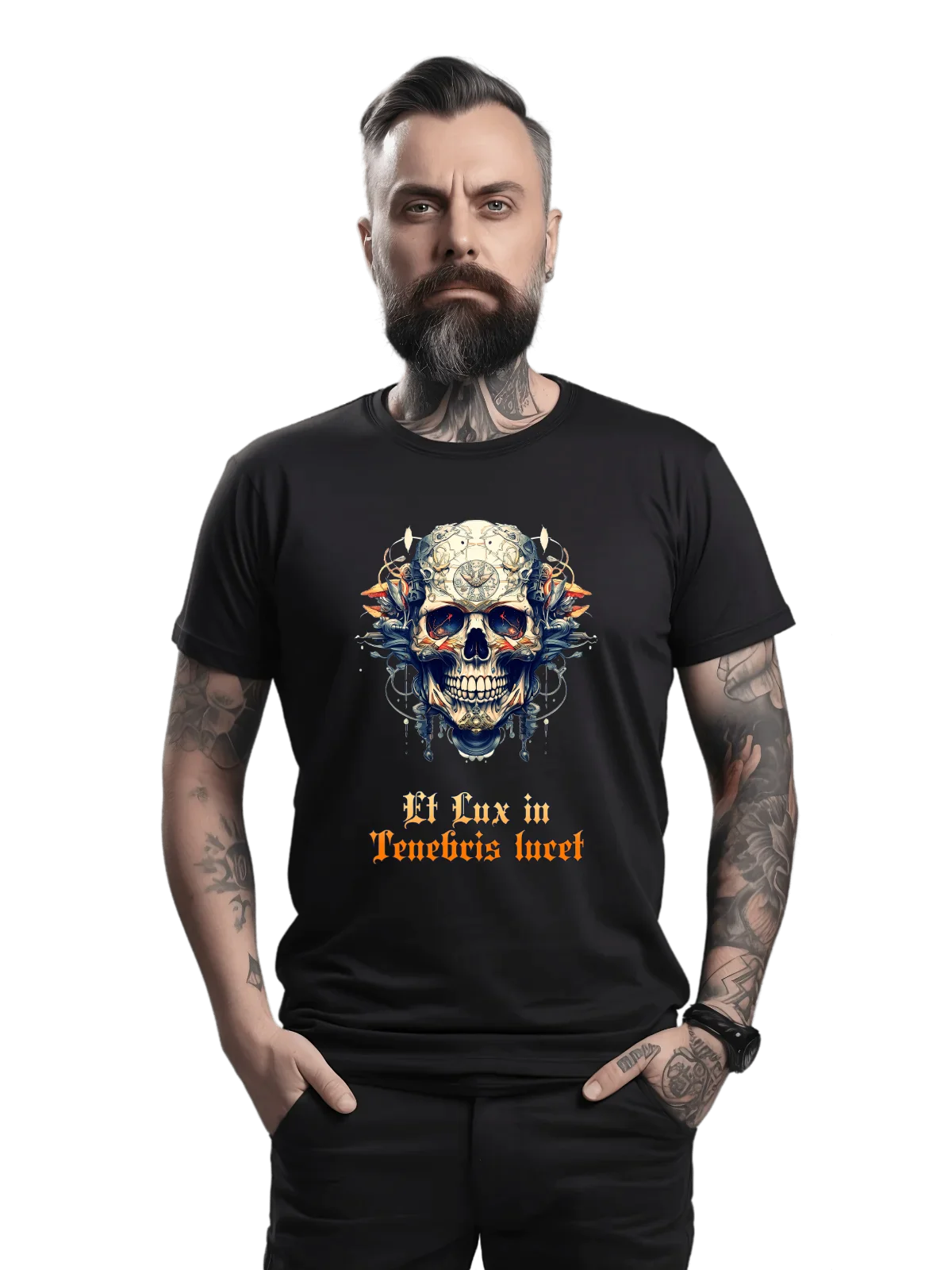 Tricou personalizat din bumbac - unisex - Hermetica Lux in Tenebris