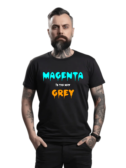 Tricou personalizat din bumbac - unisex - Magenta is The New Grey