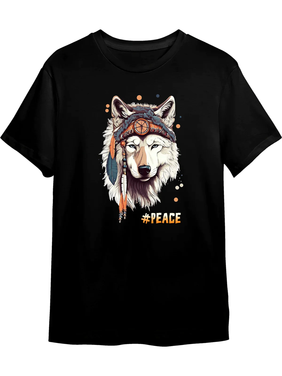 Tricou personalizat din bumbac - unisex - Peace Wolf