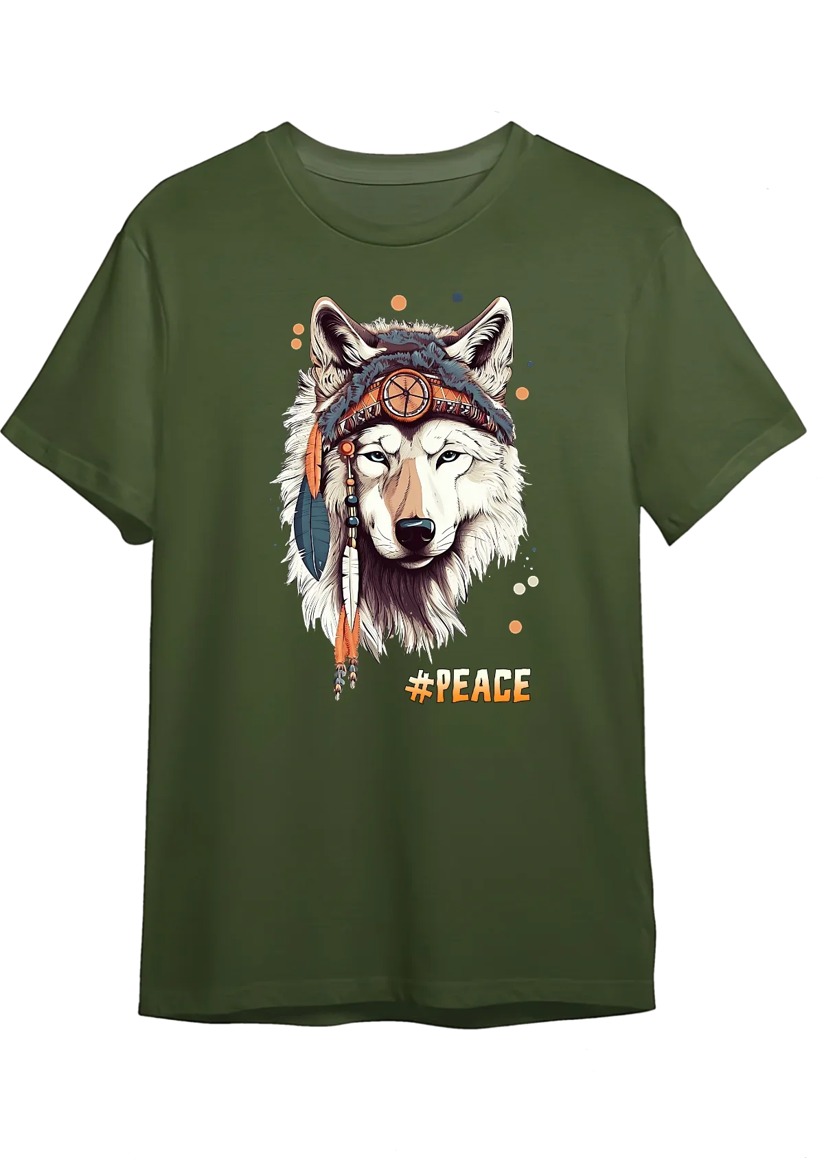 Tricou personalizat din bumbac - unisex - Peace Wolf
