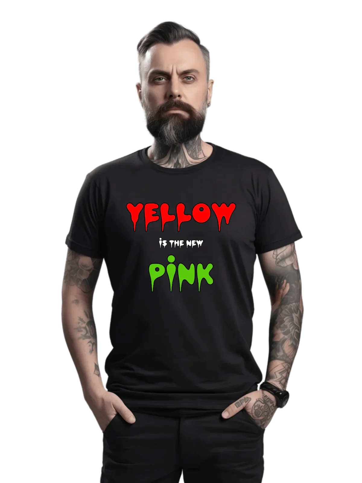 Tricou personalizat din bumbac - unisex - Yellow is The New Pink