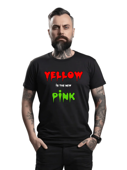 Tricou personalizat din bumbac - unisex - Yellow is The New Pink