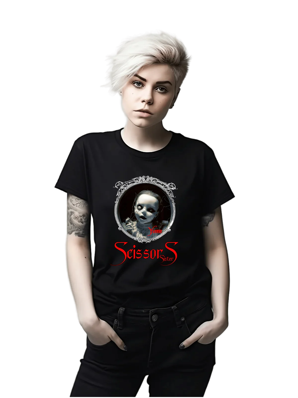 Tricou personalizat din bumbac - unisex - Scissors Sisters Yvone