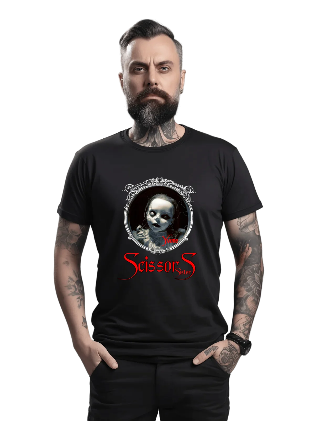 Tricou personalizat din bumbac - unisex - Scissors Sisters Yvone