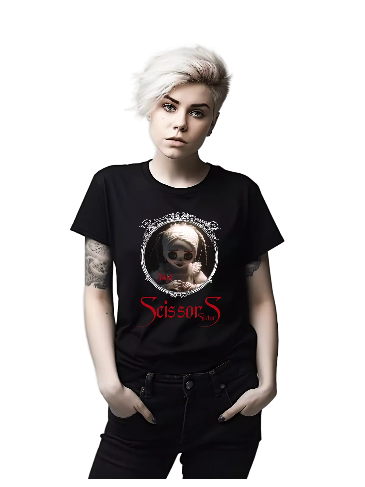 Tricou personalizat din bumbac - unisex - Scissors Sisters Abigail