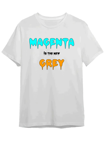 Tricou personalizat din bumbac - unisex - Magenta is The New Grey