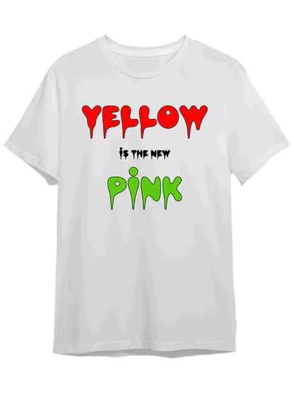 Tricou personalizat din bumbac - unisex - Yellow is The New Pink