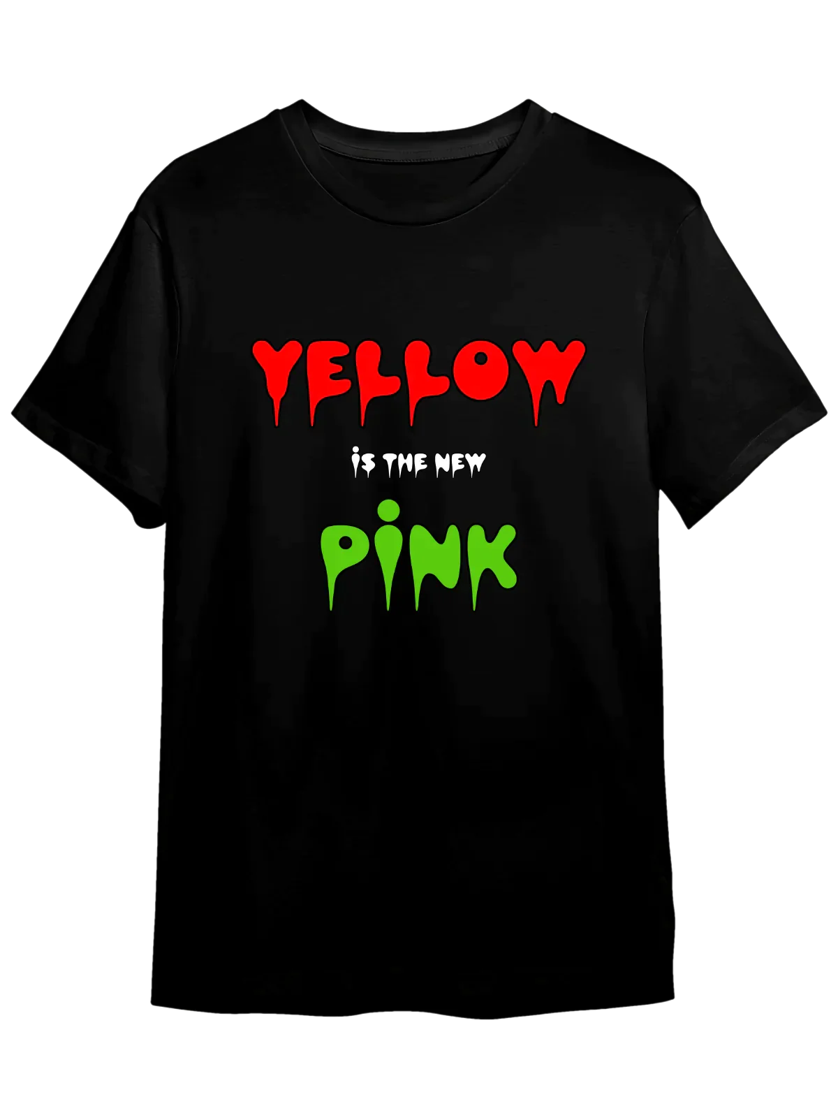 Tricou personalizat din bumbac - unisex - Yellow is The New Pink