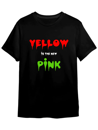 Tricou personalizat din bumbac - unisex - Yellow is The New Pink